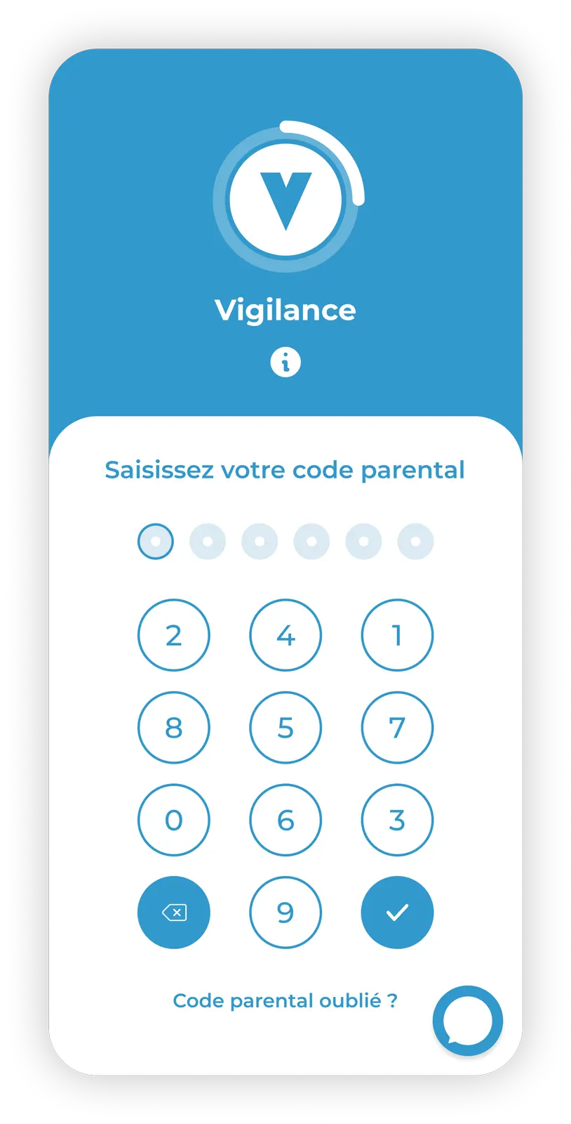 Ecran mobile avec un code de protection